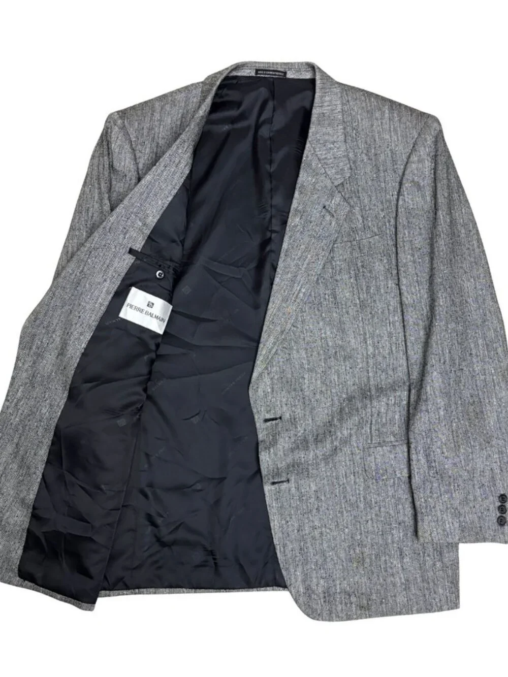 $1,500 PIERRE BALMAIN Silk Blazer Luxury Designer Business Sport Coat Jacket 46L